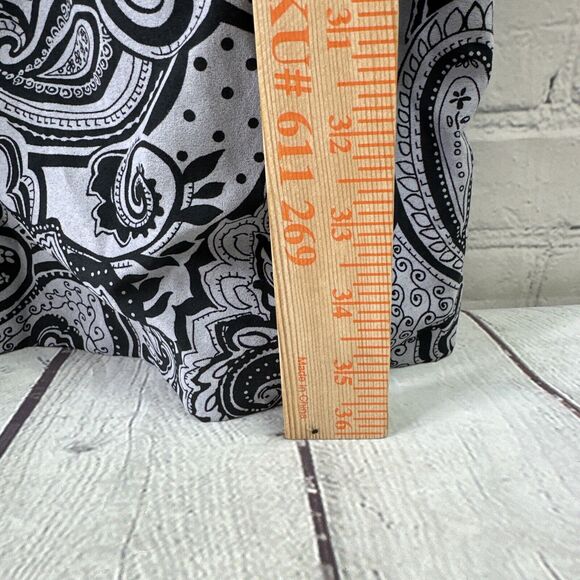 Maggie Barnes Paisley Art to Wear Blazer Womens Sz 2X 22/24 Black Silver Classic - Picture 3 of 9